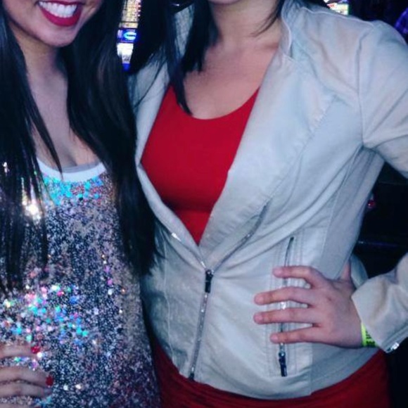 MotoStyle Tan Leather Jacket from Express ✨✨ - Picture 7 of 7